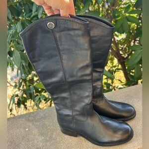Frye Black Leather Tall Melissa Boots size 5.5 New with Tags